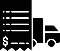 Transportation bill solid and glyph vector illustration