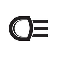 Vector front car lights icon logo vector design template