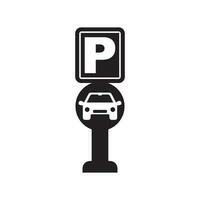 Parking area traffic sign icon, vector illustration symbol design