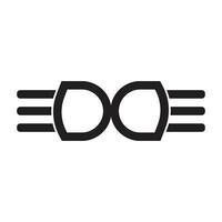 Vector front car lights icon logo vector design template
