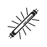 Vector fluorescent bulbs icon logo vector design template