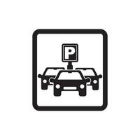 Parking area traffic sign icon, vector illustration symbol design