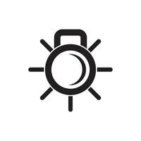 Vector front car lights icon logo vector design template