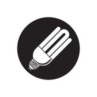 Vector fluorescent bulbs icon logo vector design template