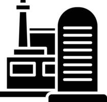 industry solid and glyph vector illustration