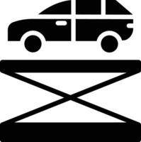 Car Service Lift solid and glyph vector illustration