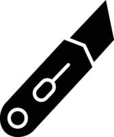 Cutter solid and glyph vector illustration
