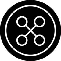 Cloth Button solid and glyph vector illustration