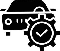 Car service solid and glyph vector illustration