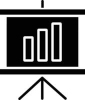 Chart Board solid and glyph vector illustration