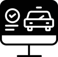 On Car Service solid and glyph vector illustration