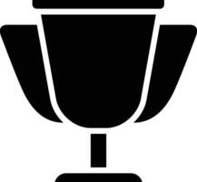 trophy solid and glyph vector illustration