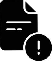 Info File solid and glyph vector illustration