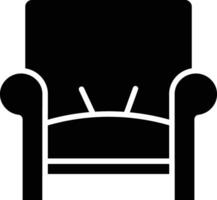 Sofa solid and glyph vector illustration