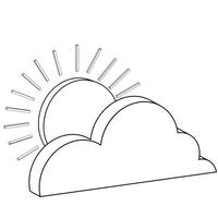 vector isometric outline icon variable weather