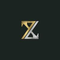 Alphabet letters Initials Monogram logo XZ, ZX, X and Z vector