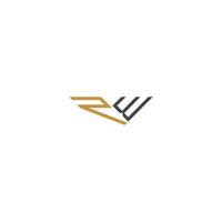 Alphabet letters Initials Monogram logo WZ, ZW, Z and W vector