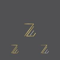 alfabeto letras iniciales monograma logo wz, zw, z y w vector