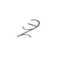 Alphabet letters Initials Monogram logo WZ, ZW, Z and W vector