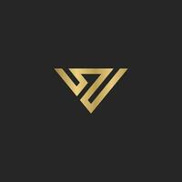 Alphabet letters Initials Monogram logo WZ, ZW, Z and W vector