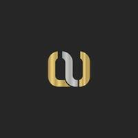 Alphabet letters Initials Monogram logo WZ, ZW, Z and W vector