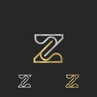 Alphabet Initials logo SZ, ZS, Z and S vector