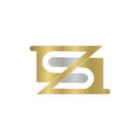 Alphabet Initials logo SZ, ZS, Z and S vector