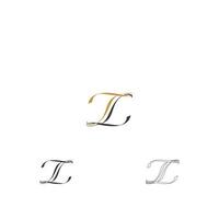 alfabeto iniciales logo zl, lz, z y l vector