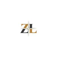 alfabeto iniciales logo zl, lz, z y l vector