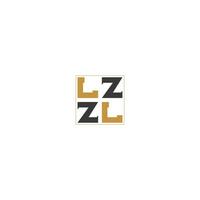 Alphabet Initials logo ZL, LZ, Z and L vector