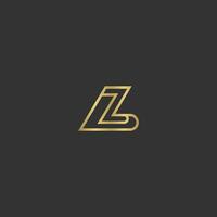 Alphabet Initials logo ZL, LZ, Z and L vector