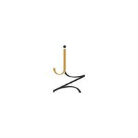 Alphabet letters Initials Monogram logo ZJ, JZ, Z and J vector