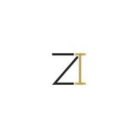 IZ, ZI, I AND Z Abstract initial monogram letter alphabet logo design vector