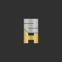 Alphabet Initials logo HZ, ZH, H and Z vector