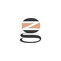 GZ, ZG, G AND Z Abstract initial monogram letter alphabet logo design vector