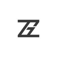 GZ, ZG, G AND Z Abstract initial monogram letter alphabet logo design vector