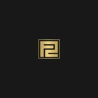 Alphabet letters Initials Monogram logo FZ, ZF, F and Z vector