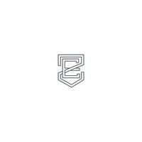 Alphabet letters Initials Monogram logo EZ, ZE, E and Z vector