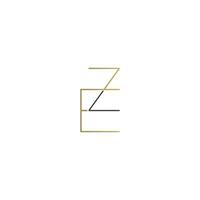 Alphabet letters Initials Monogram logo EZ, ZE, E and Z vector