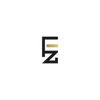 Alphabet letters Initials Monogram logo EZ, ZE, E and Z vector