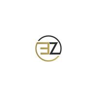 Alphabet letters Initials Monogram logo EZ, ZE, E and Z vector