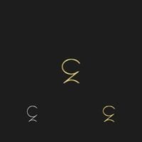 CZ, ZC, C AND Z Abstract initial monogram letter alphabet logo design vector