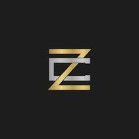 CZ, ZC, C AND Z Abstract initial monogram letter alphabet logo design vector