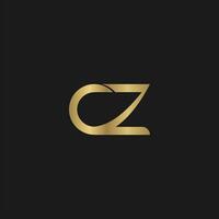 circonita cúbica, zc, C y z resumen inicial monograma letra alfabeto logo diseño vector