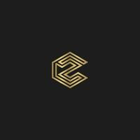 CZ, ZC, C AND Z Abstract initial monogram letter alphabet logo design vector