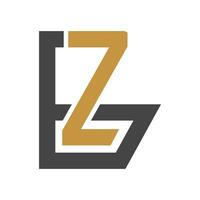 alfabeto letras iniciales monograma logo bz, zb, z y si vector
