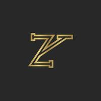 Alphabet Initials logo ZY, YZ, Z and Y vector