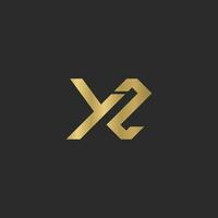 Alphabet Initials logo ZY, YZ, Z and Y vector