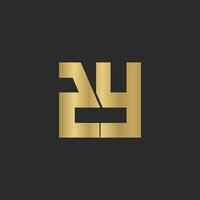 Alphabet Initials logo ZY, YZ, Z and Y vector