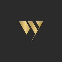 Alphabet Initials logo WY, YW, W and Y vector